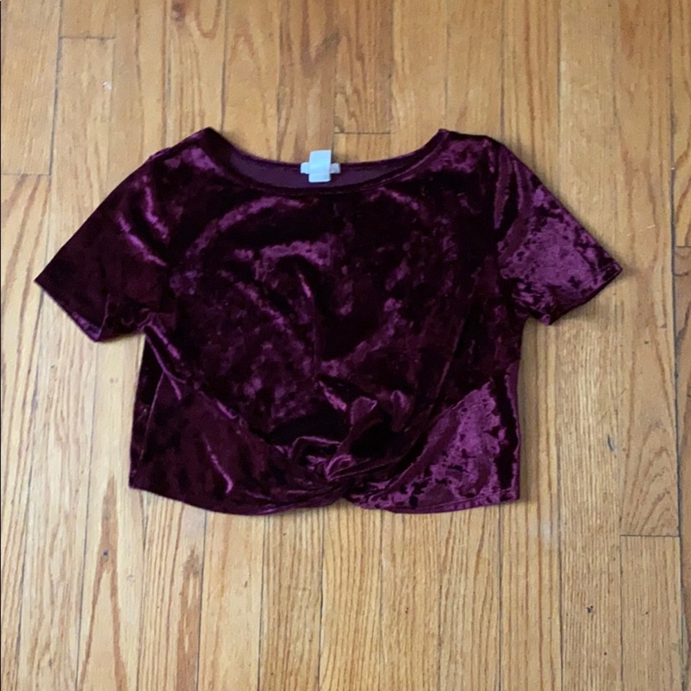 Velvet crop top